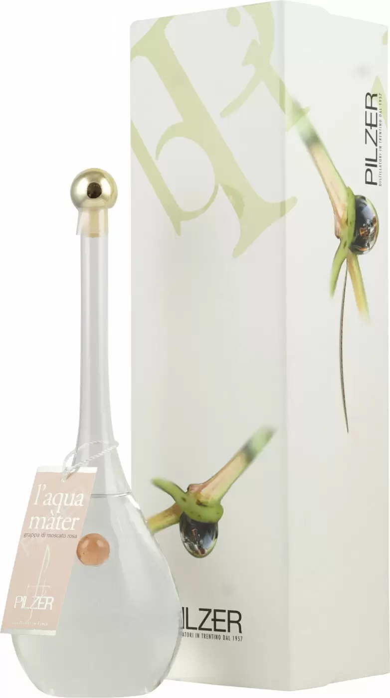 Граппа Pilzer L'Aqua Mater Grappa di Moscato Rosa 0.5 л Gift Box