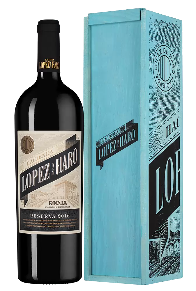 Вино Hacienda Lopez de Haro Reserva 1.5 л в подарочной упаковке