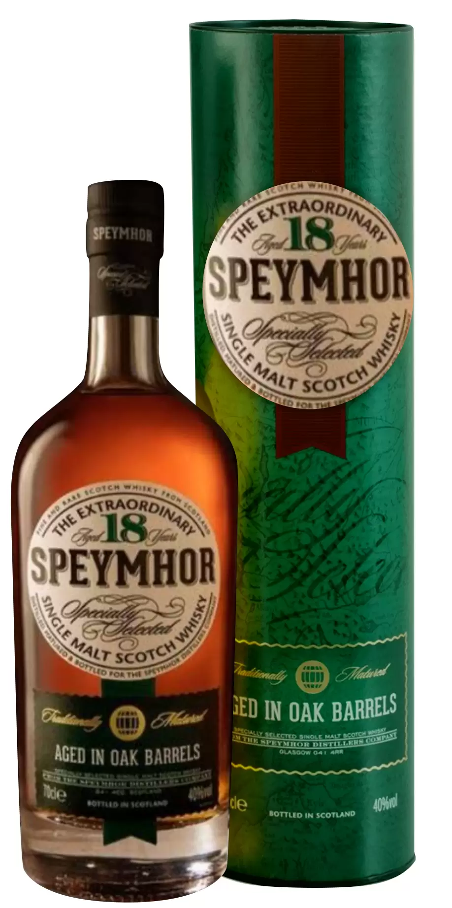 Виски Speymhor Single Malt 18 Years Old 0.7 л в подарочной упаковке