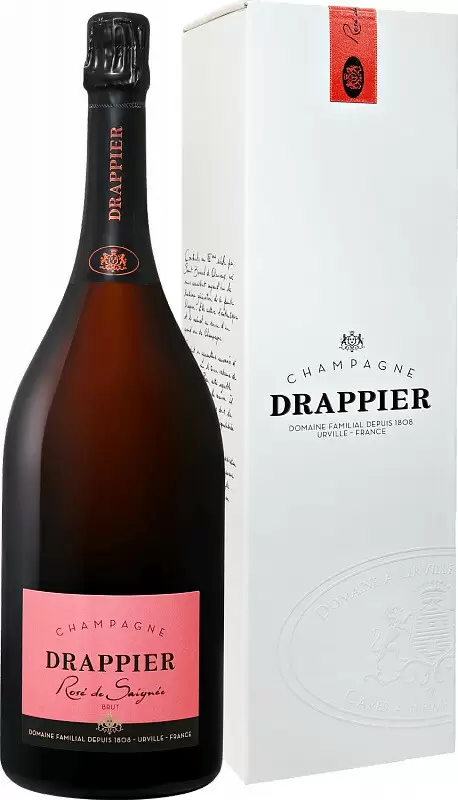 Шампанское Drappier Brut Rose Champagne AOC 1.5 л в подарочной упаковке