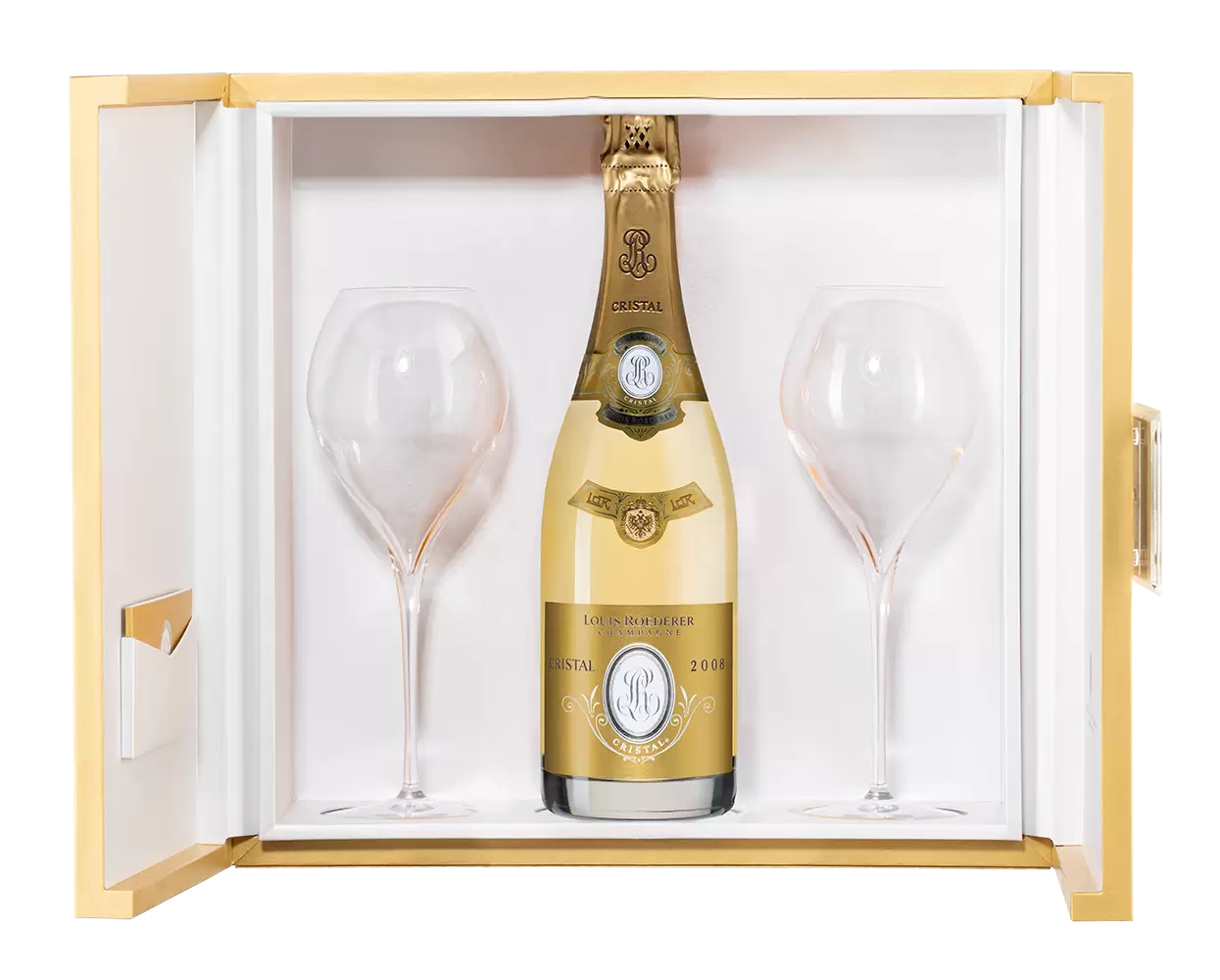 Шампанское Louis Roederer Cristal 0.75 л Gift Box Set 2 Glasses