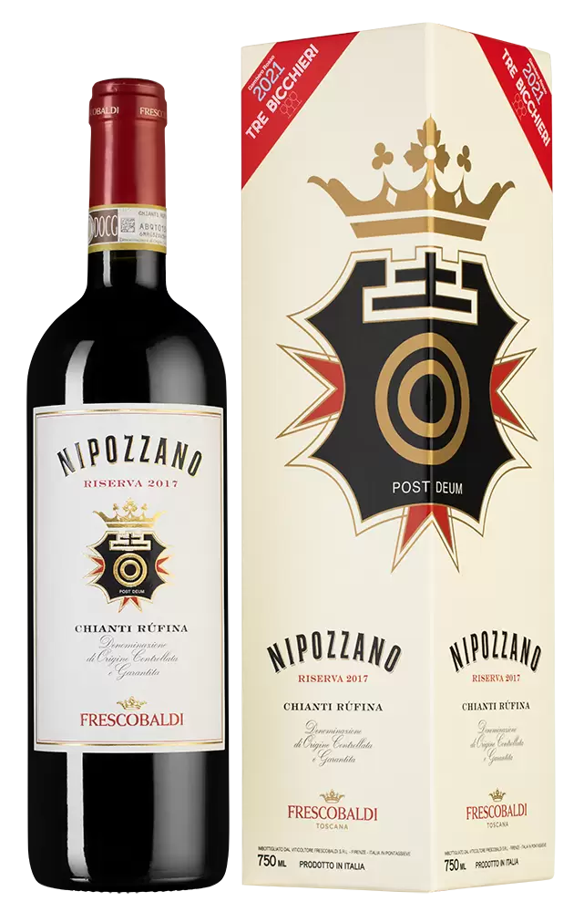 Вино Nipozzano Chianti Rufina Riserva 2017 г. 0.75 л Gift Box