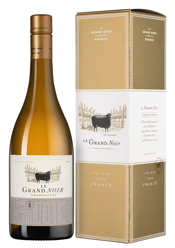 Вино Le Grand Noir Chardonnay 0.75 л в подарочной упаковке