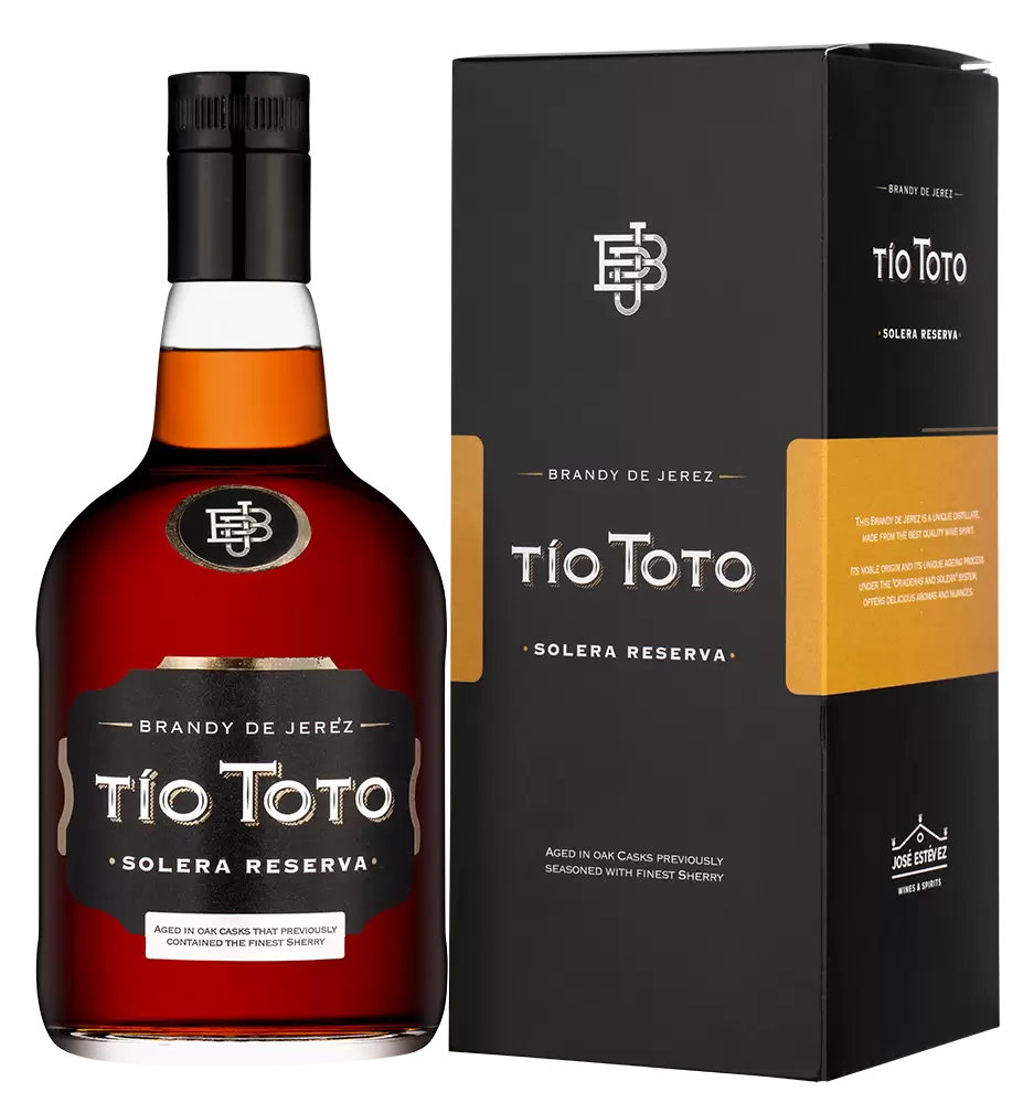 Бренди Tio Toto Solera Reserva 0.7 л в подарочной упаковке