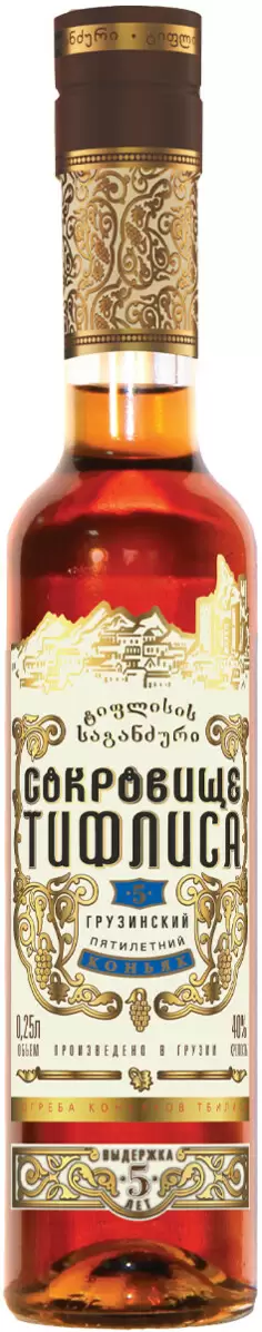 Коньяк Сокровище Тифлиса 5 Лет 0.25 л