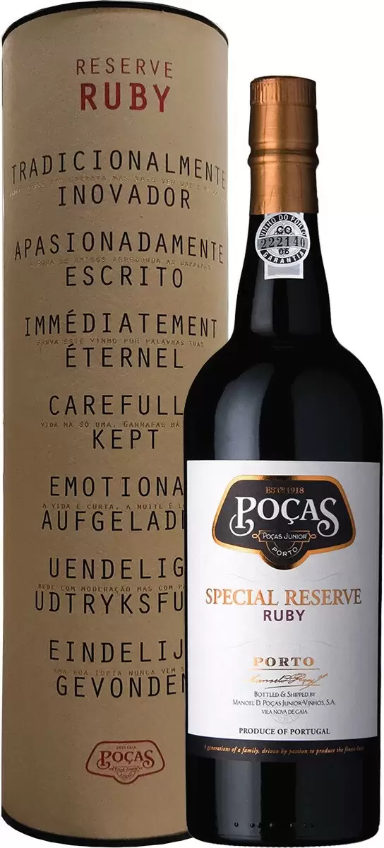 Портвейн Pocas Porto Ruby Special Reserve 0.75 л Gift Box