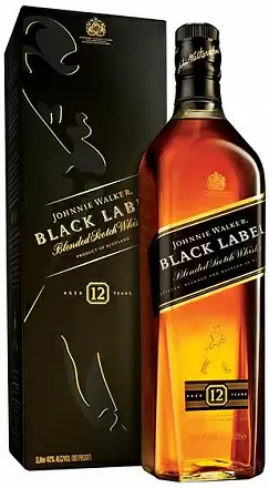 Виски Johnnie Walker Black Label 1 л Gift Box