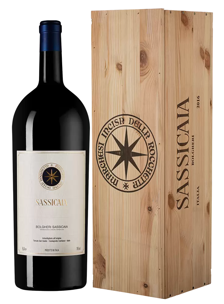 Вино Sassicaia 2017 г. 6 л Gift Box