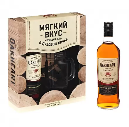 Ром Bacardi OakHeart 1 Cup 0.7 л Gift Box