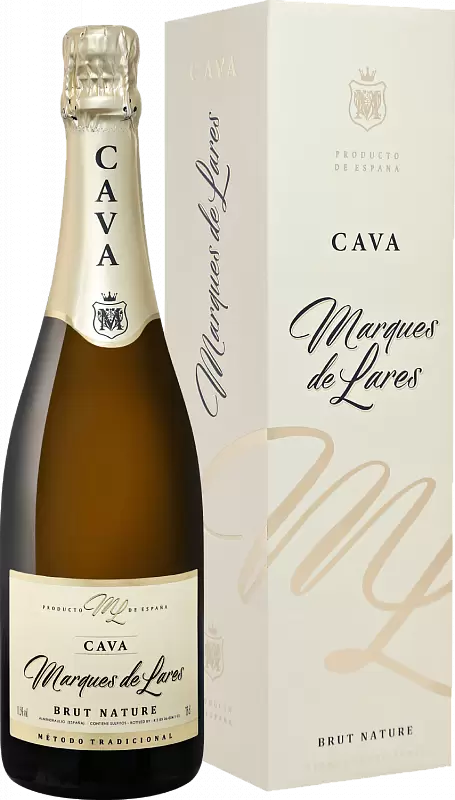 Игристое вино Marques de Lares Brut Nature Cava DO Lopez Morenas 0.75 л Gift Box