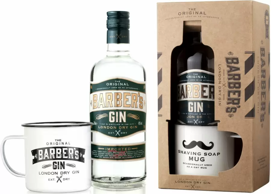Джин Barber's London Dry Gin 0.7 л Gift Box Set 1 Glass