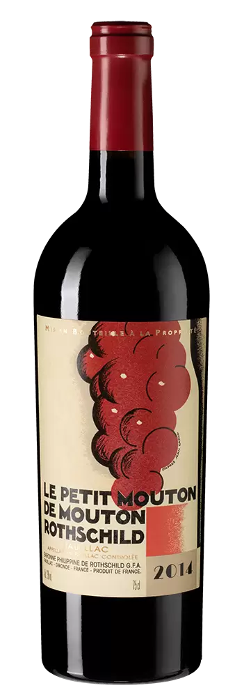 Вино Le Petit Mouton de Mouton Rothschild Chateau Mouton Rothschild 2014 г. 0.75 л