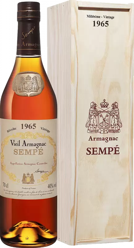 Арманьяк Sempe Vieil Vintage 1965 г. 0.7 л Gift Box