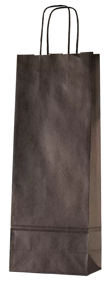 Подарочный пакет 1 Bottle Black 15х8х39 см