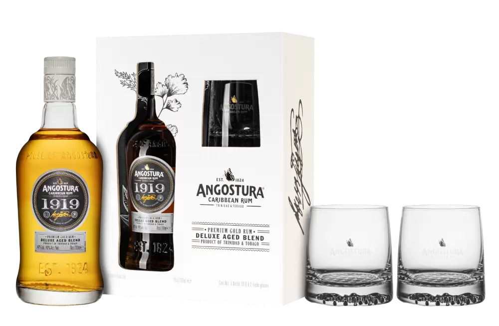 Ром Angostura 1919 0.7 л Gift Box Set 2 Glasses