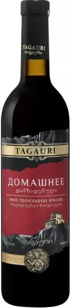 Вино Tagauri Домашнее Красное Полусладкое 0.75 л