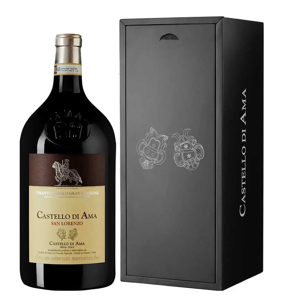 Вино Chianti Classico Gran Selezione San Lorenzo Castello di Ama 2017 г. 3 л Gift Box