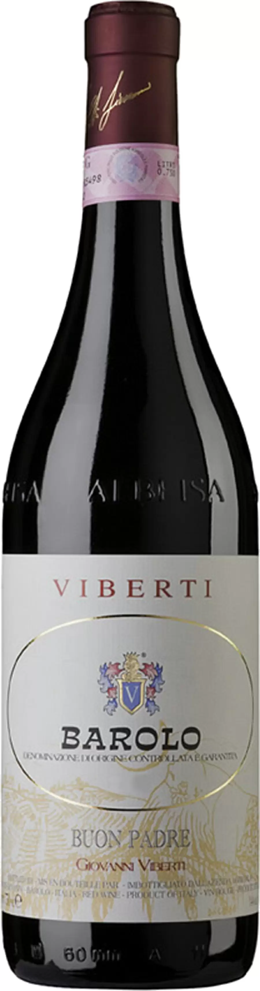 Вино Barolo DOCG Viberti Buon Padre 2016 г. 0.75 л