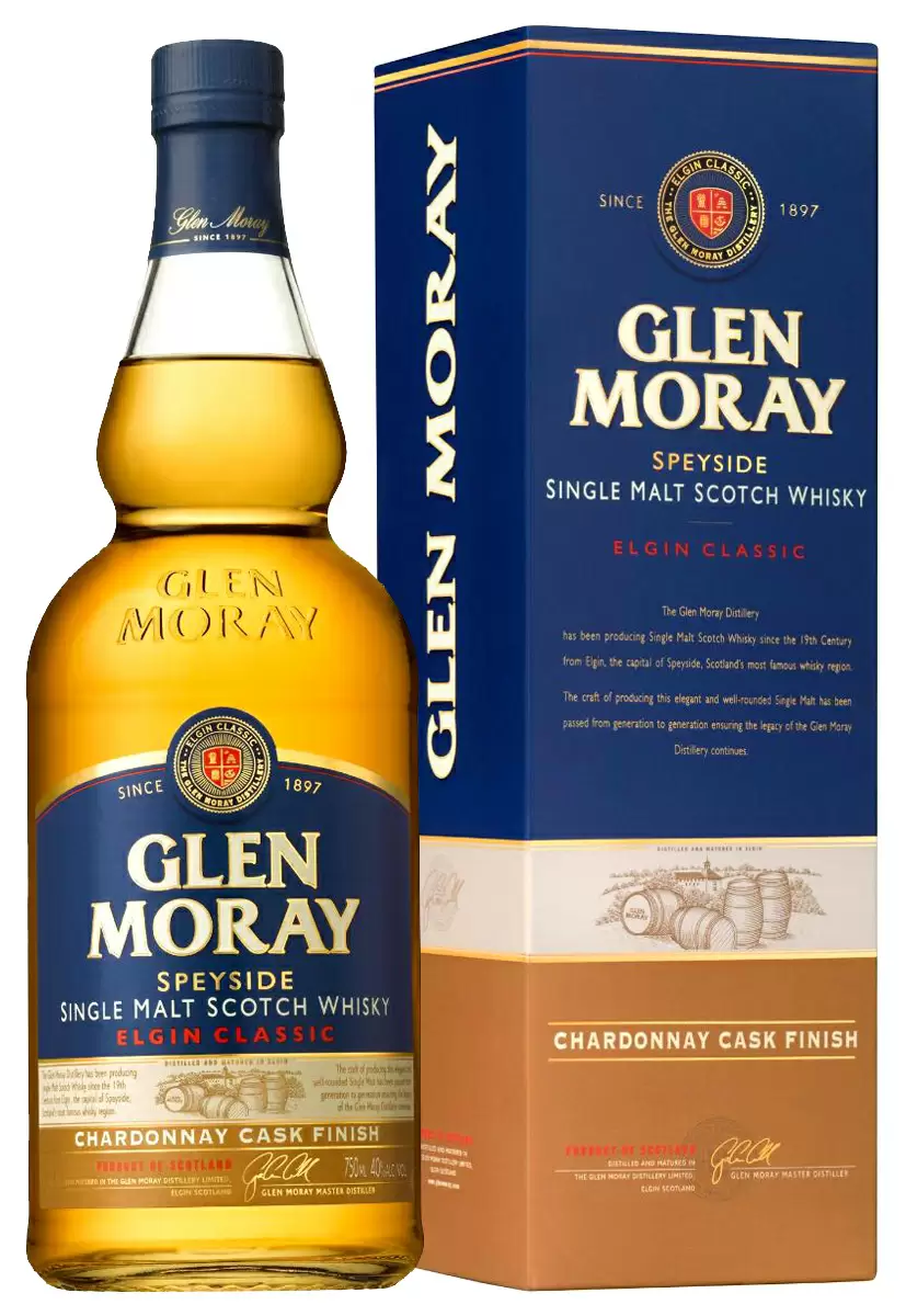 Виски Glen Moray Single Malt Elgin Classic Chardonnay Cask Finish 0.7 л Gift Box