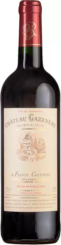 Вино Bordeaux AOC Chateau Gazeneau 2019 г. 0.75 л