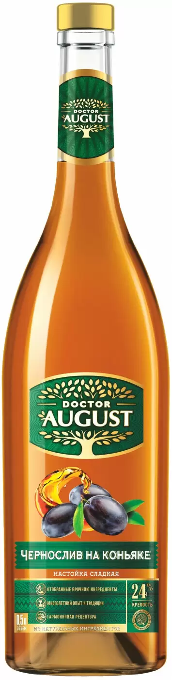 Ликер Доктор Август Чернослив на Коньяке 0.5 л