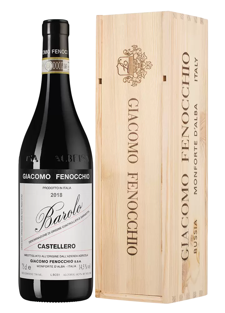 Вино Barolo Castellero Giacomo Fenocchio 0.75 л в подарочной упаковке