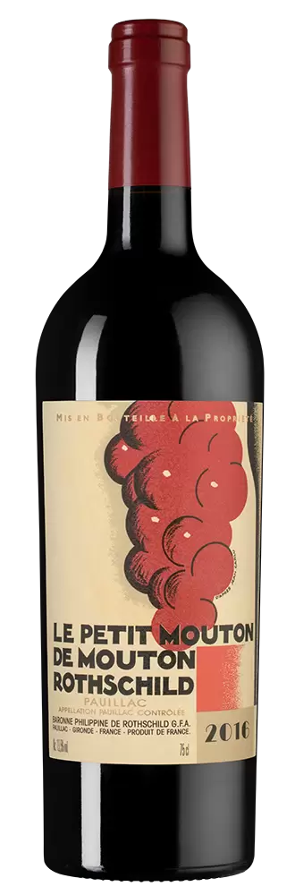 Вино Le Petit Mouton de Mouton Rothschild Chateau Mouton Rothschild 2016 г. 0.75 л