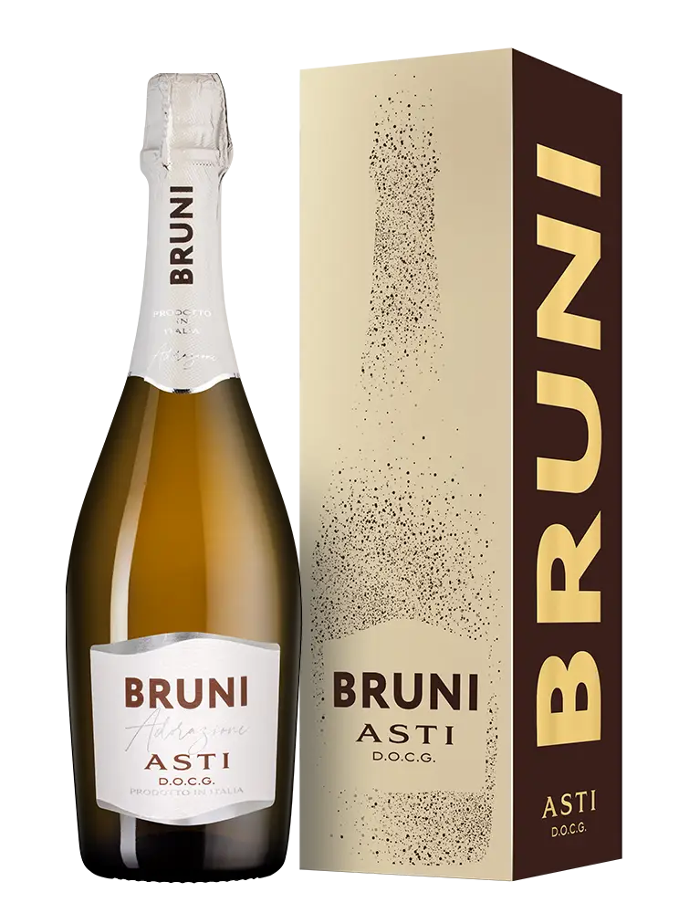 Игристое вино Bruni Asti 0.75 л в подарочной упаковке