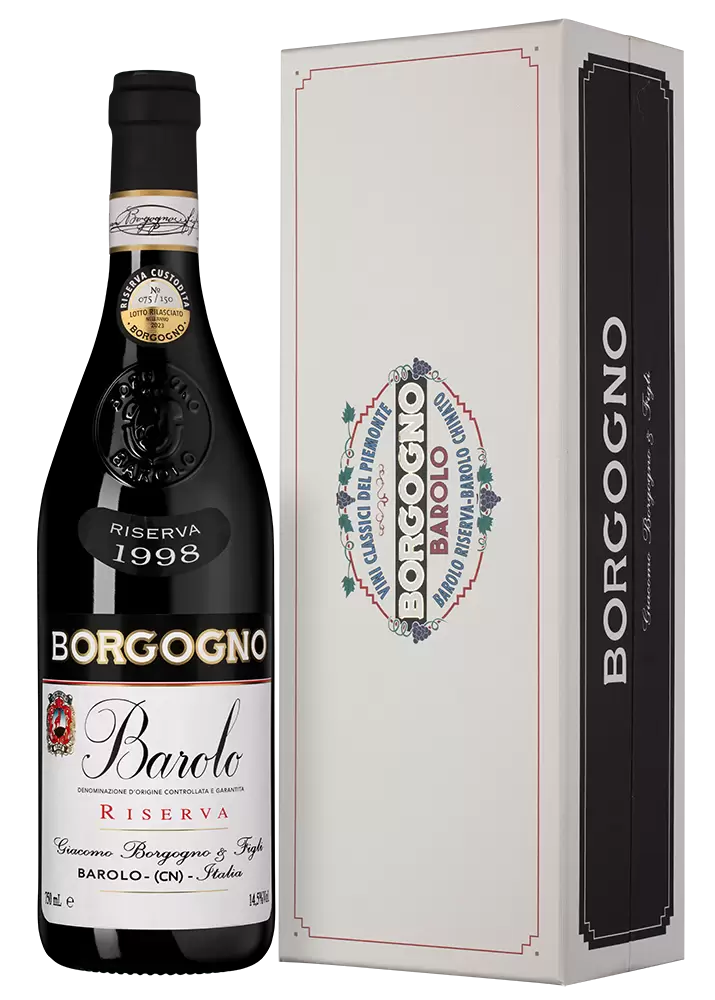 Вино Barolo Riserva Borgogno 1998 г. 0.75 л Gift Box
