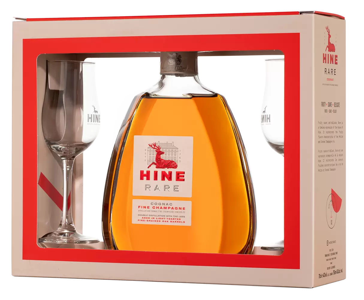 Коньяк Hine Rare Fine Champagne VSOP 0.7 л Gift Box Set 1 Decanter & 2 Glasses
