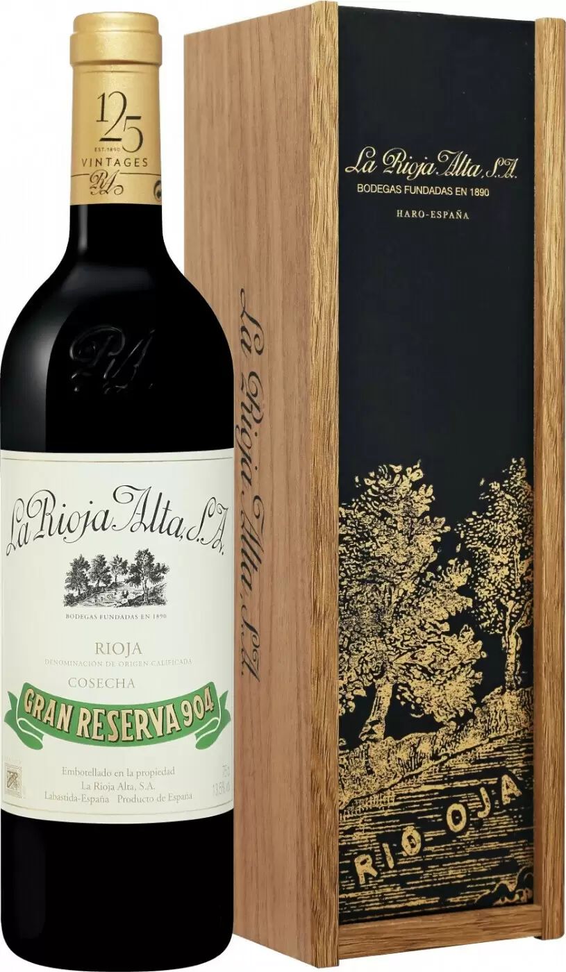 Вино Gran Reserva 904 Rioja DOCa La Rioja Alta 2007 г. 0.75 л Gift Box