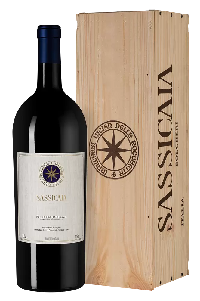 Вино Sassicaia 2017 г. 3 л Gift Box