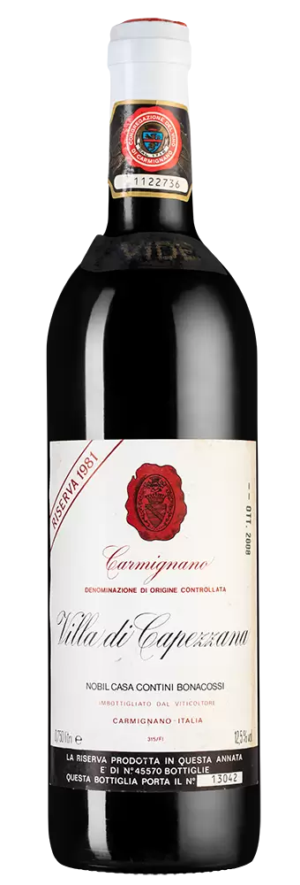 Вино Villa di Capezzana Carmignano Reserva 1981 г. 0.75 л