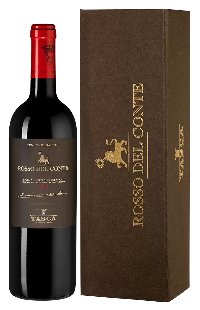 Вино Tenuta Regaleali Rosso del Conte 2015 г. 0.75 л Gift Box