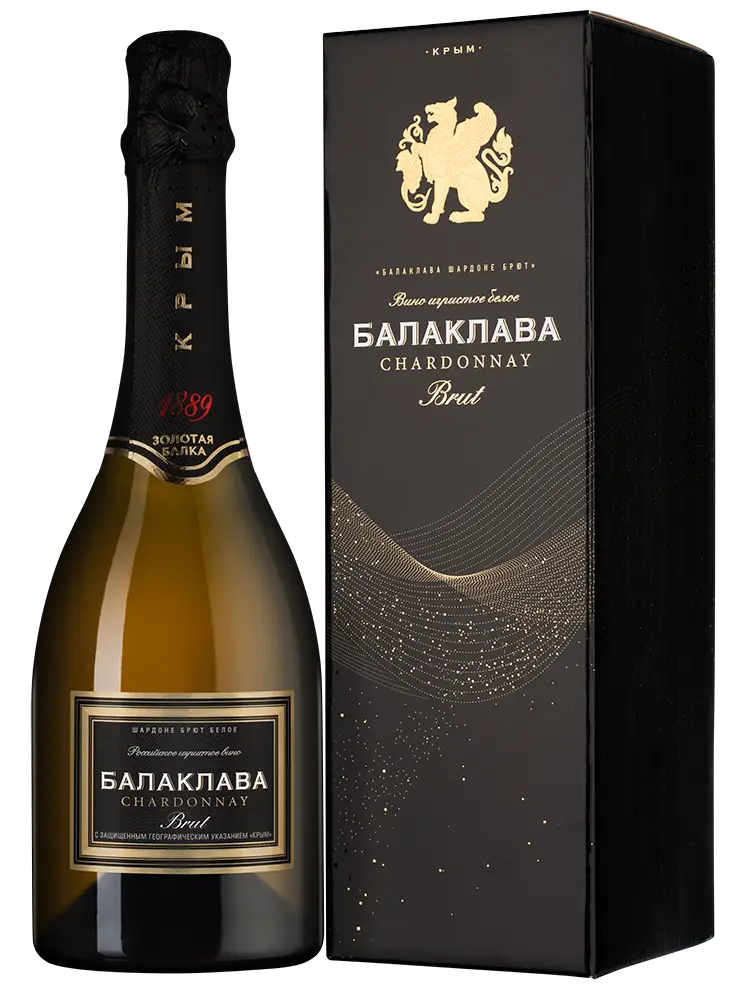 Игристое вино Балаклава Шардоне Брют 0.75 л Gift Box