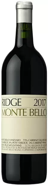Вино Monte Bello 2017 г. 0.75 л