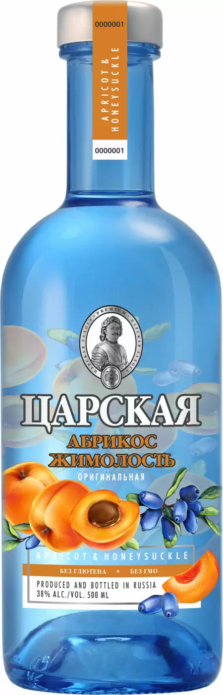 Водка Царская Оригинальная Абрикос и Жимолость 0.5 л