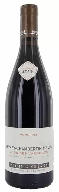 Вино Gevrey-Chambertin 1er Cru AOC Philippe Cheron Clos des Varoilles Monopole 2016 г. 0.75 л