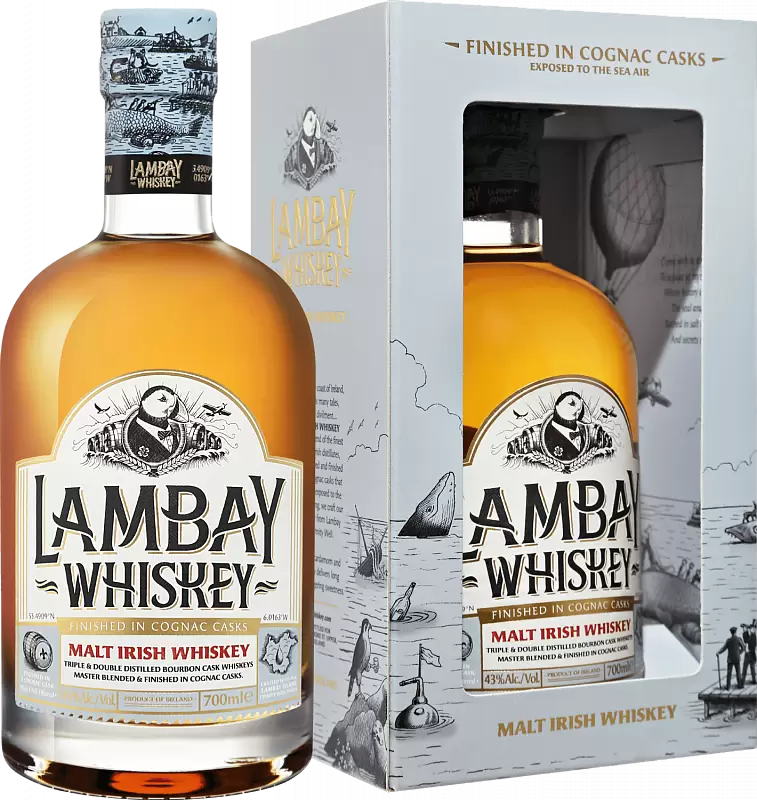 Виски Lambay Malt Irish 3 Years Old 0.7 л Gift Box