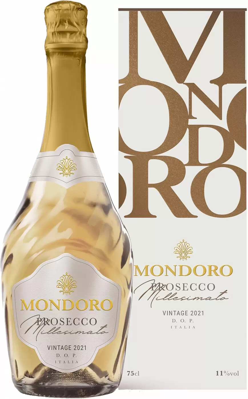 Игристое вино Mondoro Prosecco Millesimato 0.75 л в подарочной упаковке