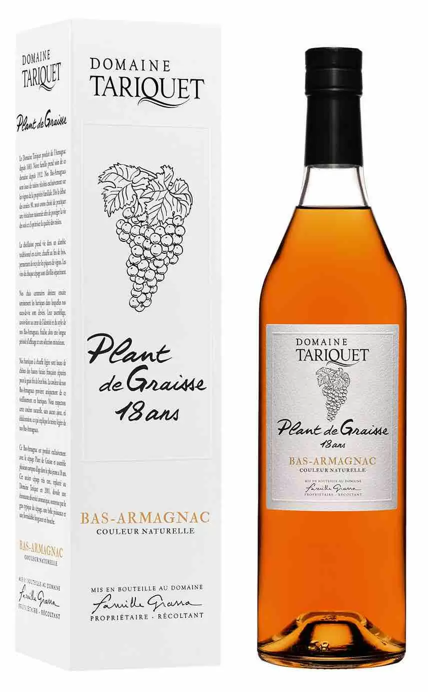 Арманьяк Domaine Tariquet Plant de Graisse Bas-Armagnac AOC 18 Years Old 0.7 л в подарочной упаковке