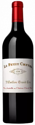 Вино Le Petit Cheval Chateau Cheval Blanc 2018 г. 0.75 л