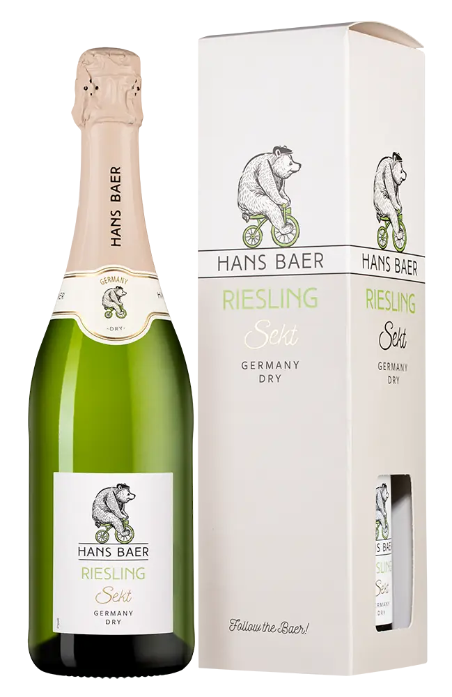 Игристое вино Hans Baer Riesling Sekt 0.75 л в подарочной упаковке