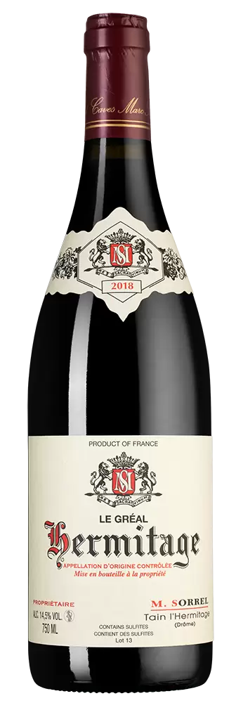 Вино Hermitage Le Greal 2018 г. 0.75 л