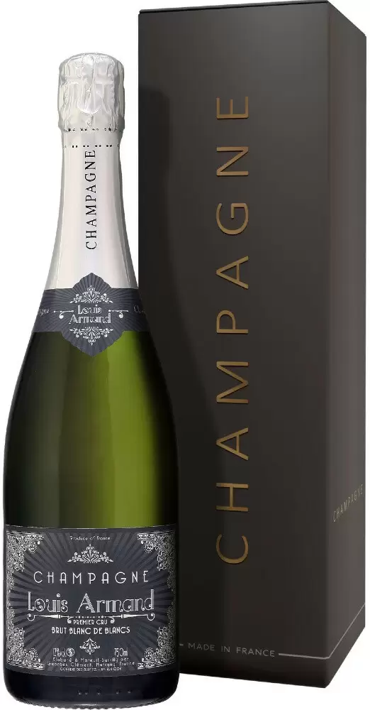 Шампанское Louis Armand Premier Cru Blanc de Blancs Brut Champagne AOC 0.75 л в подарочной упаковке