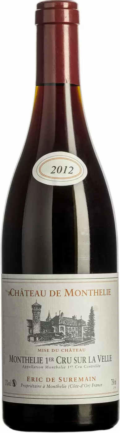Вино Chateau de Monthelie Monthelie 1er Cru Sur la Velle 2012 г. 0.75 л