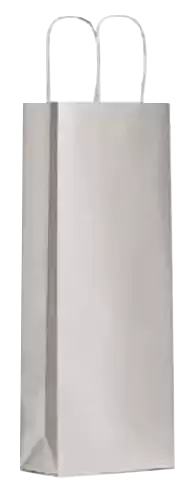 Подарочный пакет 1 Bottle Silver 11х10х39 см