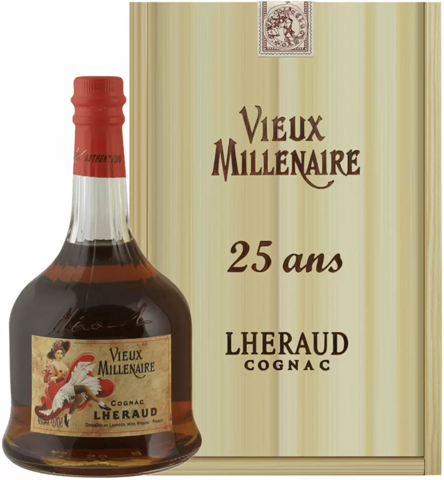 Коньяк Lheraud Cognac Vieux Millenaire 0.7 л в подарочной упаковке