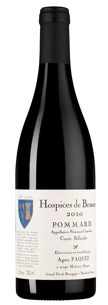 Вино Hospices de Beaune Pommard Cuvee Billardet Domaine Agnes Paquet 2010 г. 0.75 л
