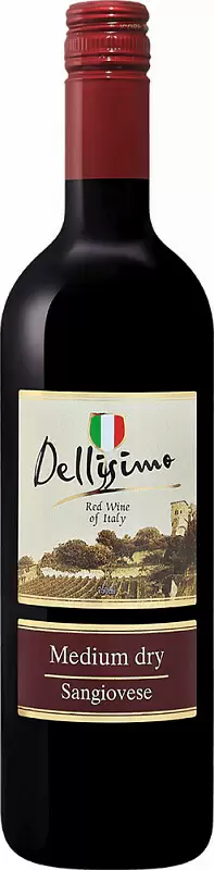 Вино Dellisimo Sangiovese Medium Dry 0.75 л